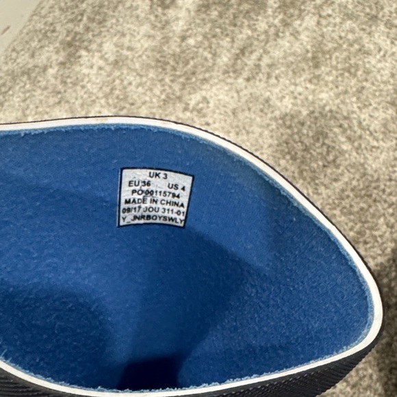 Joules Blue Shark Pattern Kids Rain Boots - Picture 3 of 3